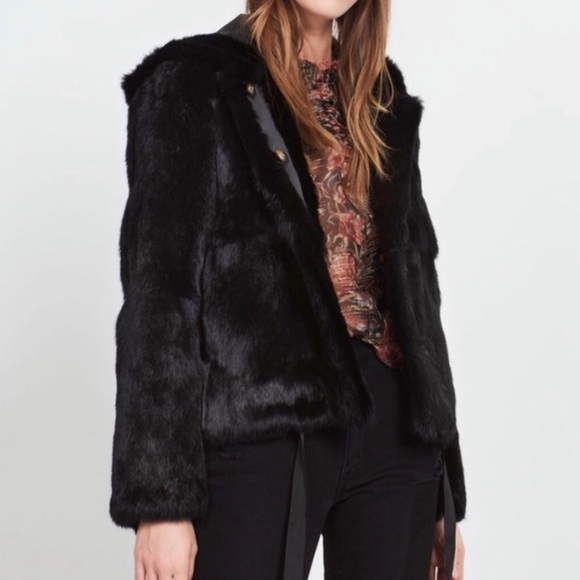 sandro fur jacket